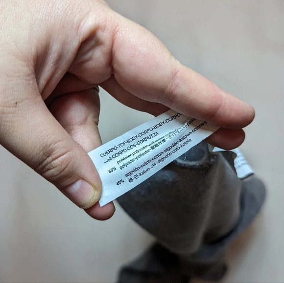 Zara Trafaluc Crewneck Cotton Blend Fuzzy  Soft Grey Sweater Womans Large - Picture 5 of 7